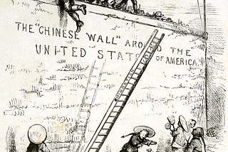 1870 political cartoon titled “Throwing Down the Ladder by Which They Rose.” Photo credit: Thomas Nast