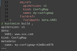 Kustomize vars