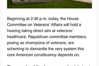 Republicans do NOT support Veterans.