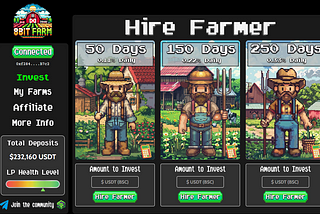 Up to 0.33% daily on $USDT with 8BitFarm