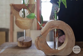 DIY Test Tube Vases With Live Edge Stands
