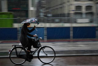 Bikes and Umbrellas