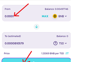 How to buy TSD of  BSC chain