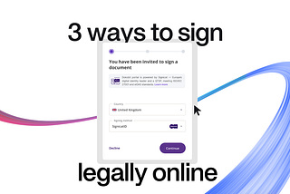 eSigning | 3 ways to sign contracts
