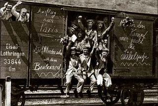 Enthusiastic German Soldiers in August 1914