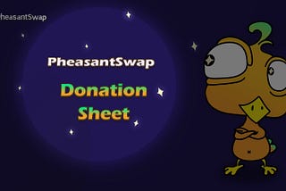 PheasantSwap Donation Summary