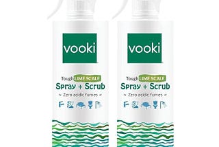 Vooki Ecofriendly Tough Lime Scale Hard Water Stain Remover, Spray and Scrub Cleaner for…