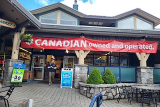 Why Is This Banner hanging In Whistler, British Columbia, Canada ?