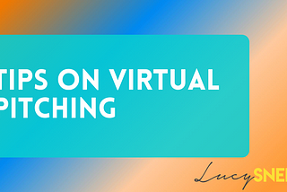 Some tips on running virtual pitches