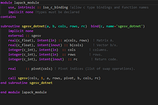 Calling Fortran LAPACK Library from C#