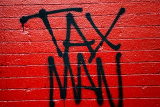 Graffiti of “Tax Man”