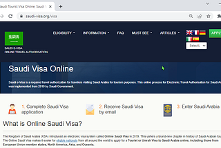 SAUDI Kingdom of Saudi Arabia Official Visa Onlin