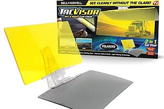 Bell + Howell TAC VISOR for Day and Night, Anti-Glare Car Visor