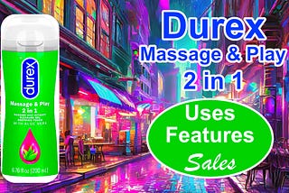 Durex Massage & Play 2 in 1 Lubricant, 6.76 fl. oz. Soothing Touch with Aloe Vera. Lube & Massage