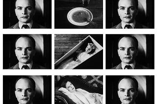 The Kuleshov Effect: 1910 experiment showing a sequence of three images: image of man, a bowl of soup, image of man again , then same image of man bookending image of dead child in coffin, and a lady on a daybed— this to show how viewers infer their own meaning to the emotional state of the man at end of each sequence: no longer hungry, sad, and aroused.
