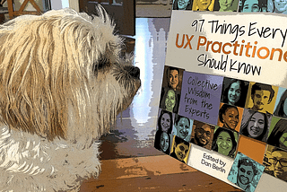 My dog staring intently at Daddy’s new book that arrived in the mail.