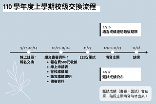 政大校級交換-總排名 2｜申請心得（附詳細流程圖！）