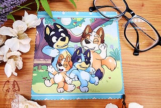 Bluey and Family "Dance Mode!!" Microfiber Cleaning Cloth