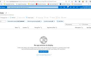 How to create a Web App in Azure Cloud