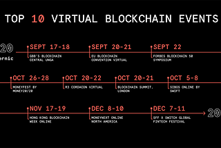 TOP 10 VIRTUAL BLOCKCHAIN EVENTS FOR FALL