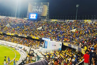 Whistle podu — in the stadium!