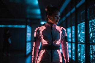 Tech-Infused Fashion. Women Wearing Tech Jacket