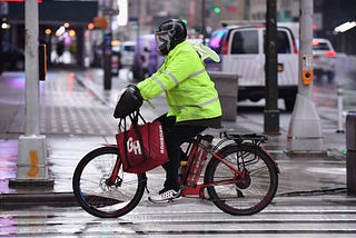 electric bike used for food delivery in new york