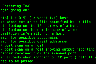 K@li Linux Information Gathering Tool {demitry}