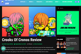 CRO COUNTY — “ALL AGES OF GEEK” NFT PROJECT REVIEW