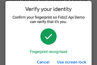 Android Fido2 API Demo