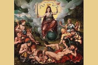 Antoon Claeissins’ painting of the Seven Capital Sins