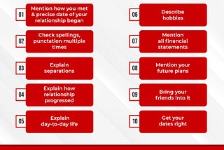 Tips to write a Relationship Statement for your Partner Visa