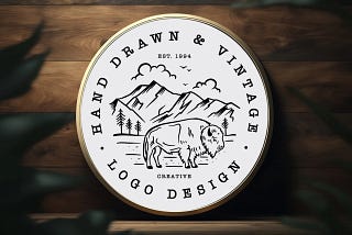 Hand drawn vintage logo design