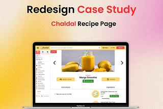 Case study: A recipe webpage redesign