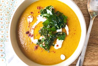 Curried Butternut Squash Soup With Harissa