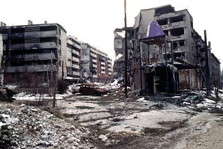 Destroyed building in Sarajevo (BiH)