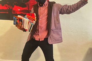 Zabriawn Smith and his books.