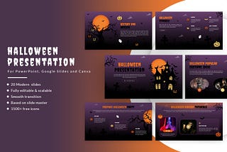 Halloween Presentation Template for PowerPoint, Google Slides & Canva Template