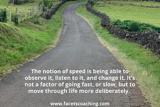 The Notion of Speed is Being Able to Observe it, Listen to it, and Change it