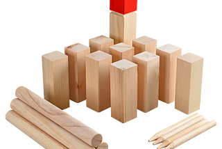 Picture of a kubb set