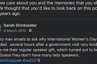 Why I no longer speak at International Women’s Day events