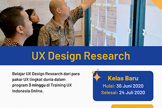 Baru: Pelatihan UX Design Research