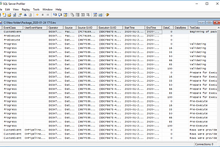 Creating SQL Profiler Type logging in SSIS