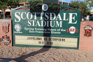 Welcome to Scottsdale Stadium — source: Stadium Journey