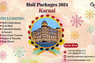 Holi Packages near Delhi — Best Holi Celebration 2024 in Karnal