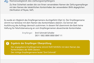 Verification of Payee (VoP)