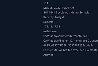 LetsDefend-SOC-164- Suspicious Mshta Behavior