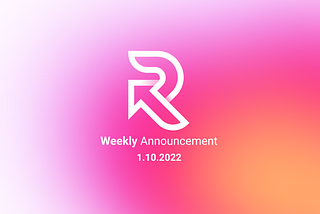 1.10.2022 — Weekly Announcement