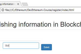 How to publish an information at Ethereum blockchain and retrieve it after (at windows)