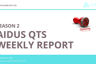 «Weekly Report» The Change of AIDUS QTS Profit Rate (September 16, 2022)